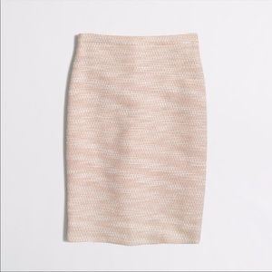 J. Crew Pink Tweed Pencil Skirt Size 10
